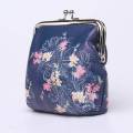 Womens Fashion Mini Owl Wallet Card Holder Case Coin Purse Clutch Handbag Bag Blue Flower - intl. 