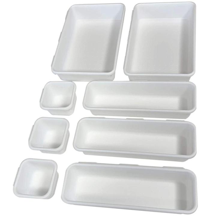 Drawer Organizer (8 PCS) -Tray Drawer Dividers Snap Together