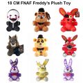 18cm FNAF Stuffed Plush Toys Freddy Fazbear Bear Foxy Rabbit Bonnie Chica Peluche Juguetes 5 Nights At Freddy Plushie Toys Gifts.