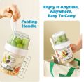 Breakfast Oatmeal Cereal Seal Salad Cup Portable Two-layers Cup Container with Fork Cup Lid Tuppers Food Taper Bowl Lunch Box. 