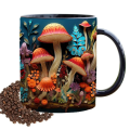 3D Magic Mushrooms Mug Ceramic 3D Fun Space Design Mugs Offices Multi-Purpose Drink Cup for Home Office Dorm Easy to Use C. 