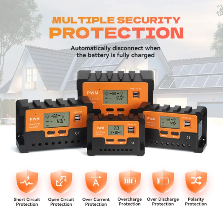 Solar Charge Controller 20amp Autocut Charge System Solar Panel 12v 24v ...