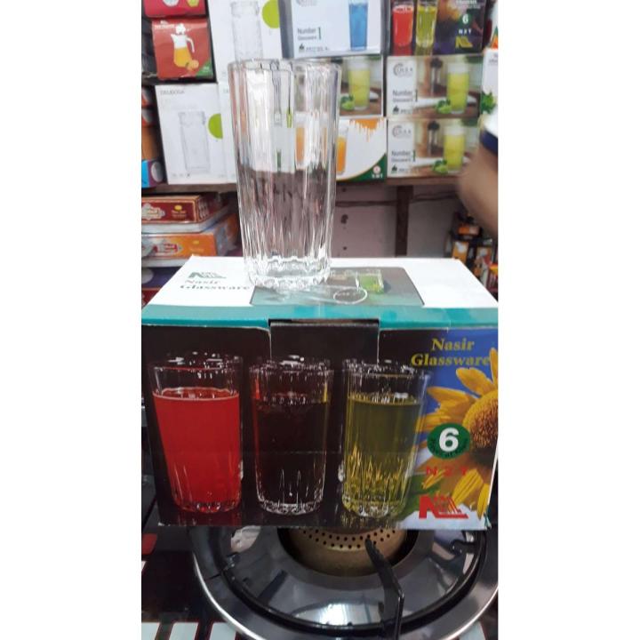 Nasir Glassware Drinking Water Glass Set (6 Pieces) N2T