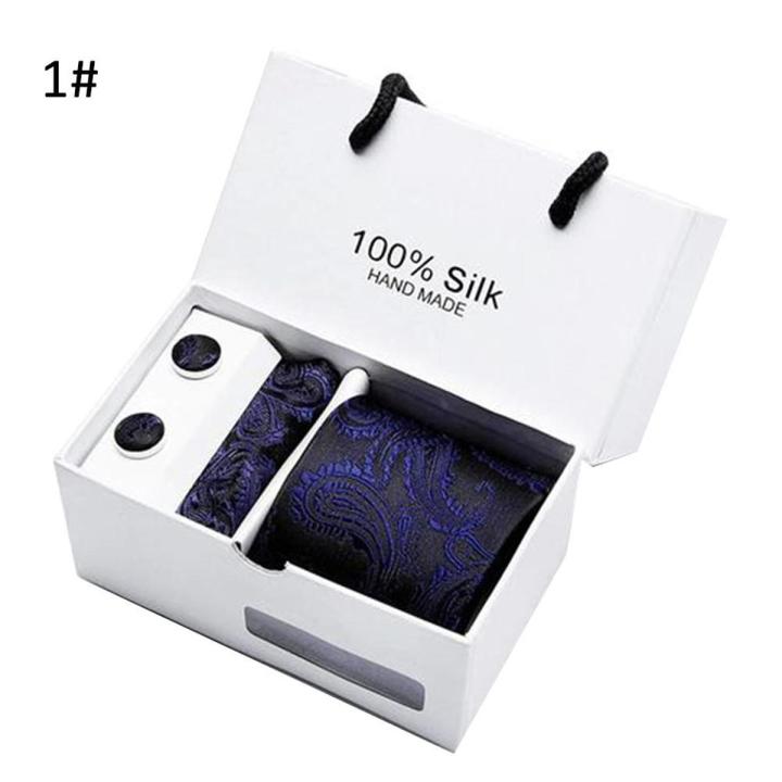 【No-Questions-Asked Refund】 5Pcs Men Handkerchief Button Necktie Accessories