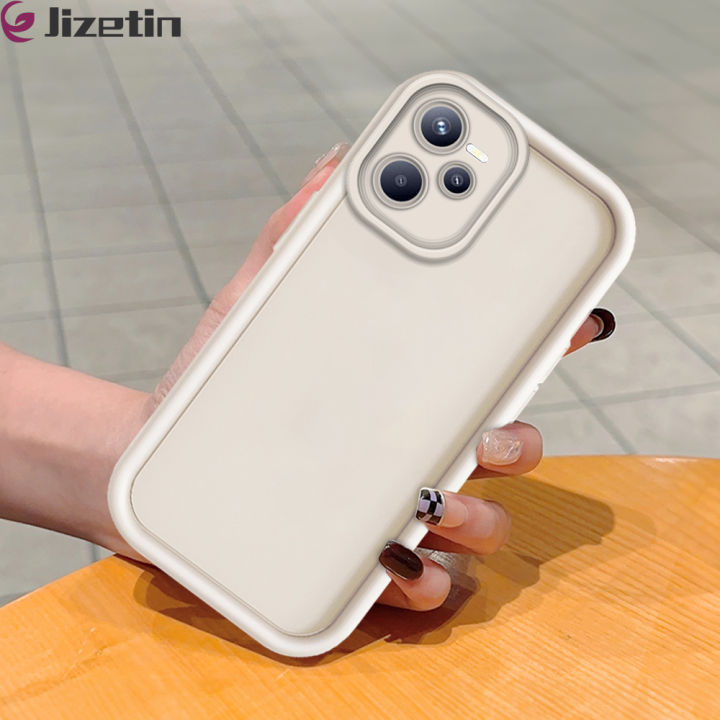 Jizetin for Realme C35 / Narzo 50A Prime Back Cover Classical Color Ladder Camera Soft Rubber Mobile Phone Case
