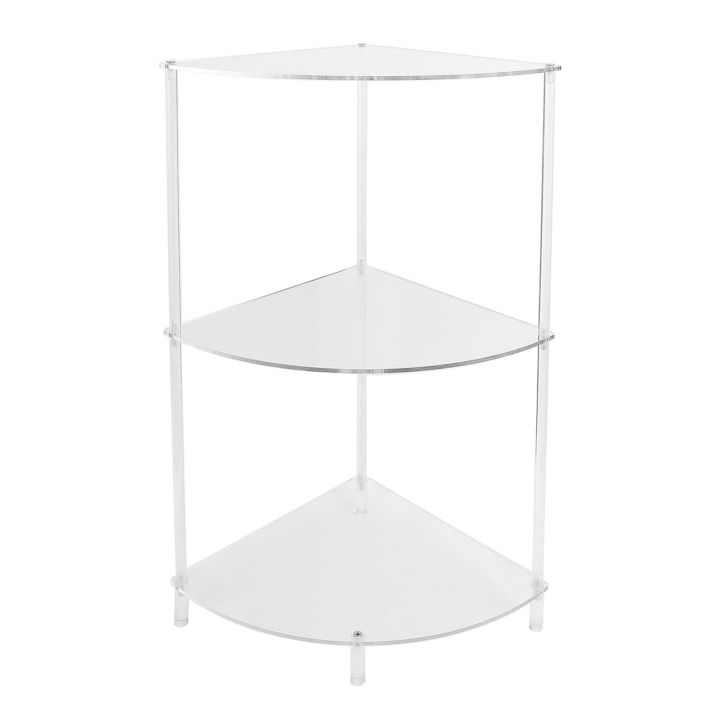 3 Tier Corner Table Multifunctional Acrylic Wall Side Table For Bedroom Bathr