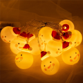 LED Snowmans String Light Outdoor for Christmas Garden Decor for Holiday Lighting Decor Wedding Decor Light 1.5M 10 Lamp. 