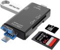 OTG Type C SD TF Card Reader 6 in 1 USB 3.0 Micro USB Flash Drive Adapter. 
