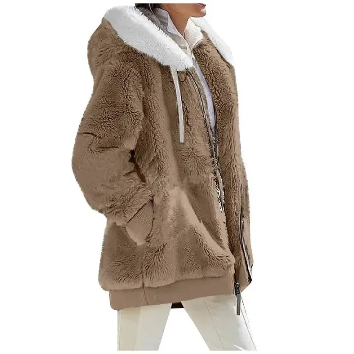 Autumn%20Winter%20Fashion%20Women's%20Coat%20New%20Casual%20Hooded%20Zipper%20Lady%20Clothes%20Cashmere%20Female%20Fleece%20Jacket%20Solid%20Color%20Ladies%20Coats%20-%20Image%204