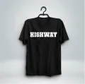 HIGHWAY T-Shirt For Men's//jersey fabric//black,navy blue,white,maroon//men's fashion//s,m,l,xl,xxl sizes//ALL IS WELL Brand. 