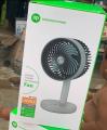 DURATION POWER DP-7639 Rechargeable 2400mAh Battery Three Speed Modes Up-Down Adjustable Desk Fan.