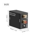 Digital To Analog Audio Converter Adapter Coaxial Toslink Audio To 2RCA L/R Audio 3.5mm USB Powered Toslink 1XRCA Stable Decode.