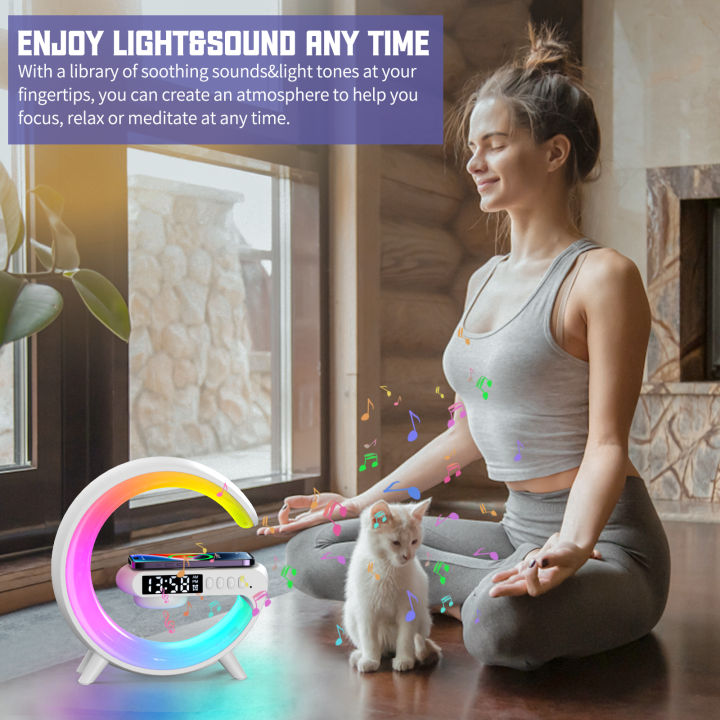 15W%20Multifunction%20Wireless%20Charger%20Pad%20Stand%20Speaker%20TF%20RGB%20Night%20Light%20Fast%20Charging%20Station%20for%20iPhone%20Samsung%20Xiaomi%20Huawei%20-%20Image%203