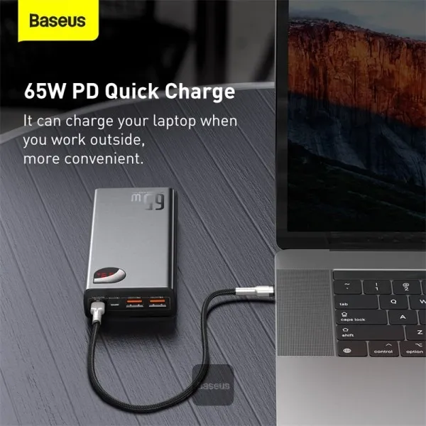 Baseus%2020000mAh%20Power%20Bank%2065W%20Adaman%20Digital%20Display%20Laptop%20Portable%20Charger,%20Fast%20Charging%20USB%20C%204-Port%20PD3.0%20Battery%20Pack%20for%20MacBook/Dell/XPS/IPad/iPhone%20-%20Image%203