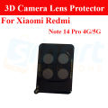 3D Back Camera Lens Glass Protector for Xiaomi Redmi Note 14/ 14 Pro / 14 Pro Plus 4G 5G | Full Camera Coverage I 3D Lens Shield I Oil Resistant. 