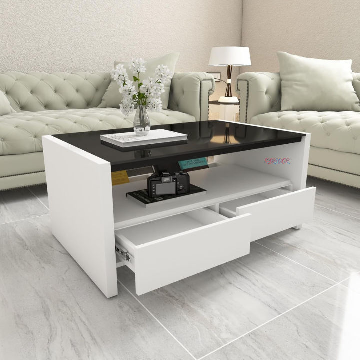 Full%20Glass%20Tea%20Table%20With%202%20Drawers%20Simple%20Design%20Engineering%20Wood%20Coffee%20Table%20with%20glass%20top%20for%20Home%20&%20Office%20-%20Image%204