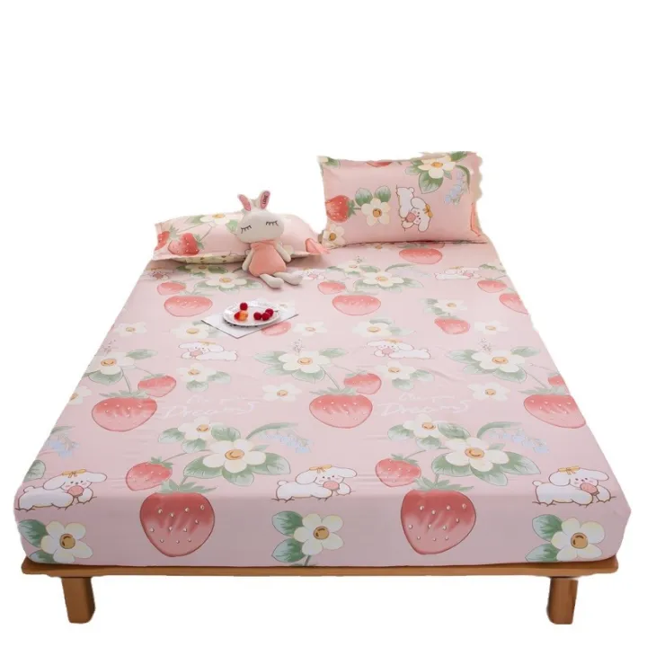 Cross-border%20brushed%20printed%20bed%20sheet%20three-piece%20set%20Simmons%20mattress%20protector%20dust%20cover%20bed%20sheet%20fixed%20anti-slip%20cover%20-%20Image%205