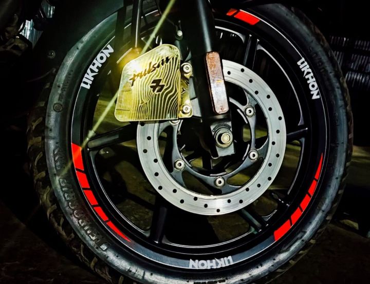 Three Wheel Full Set Sticker Design Wheel Rim Stickers | costomize name Rim sticker Malti colour | Bike ...