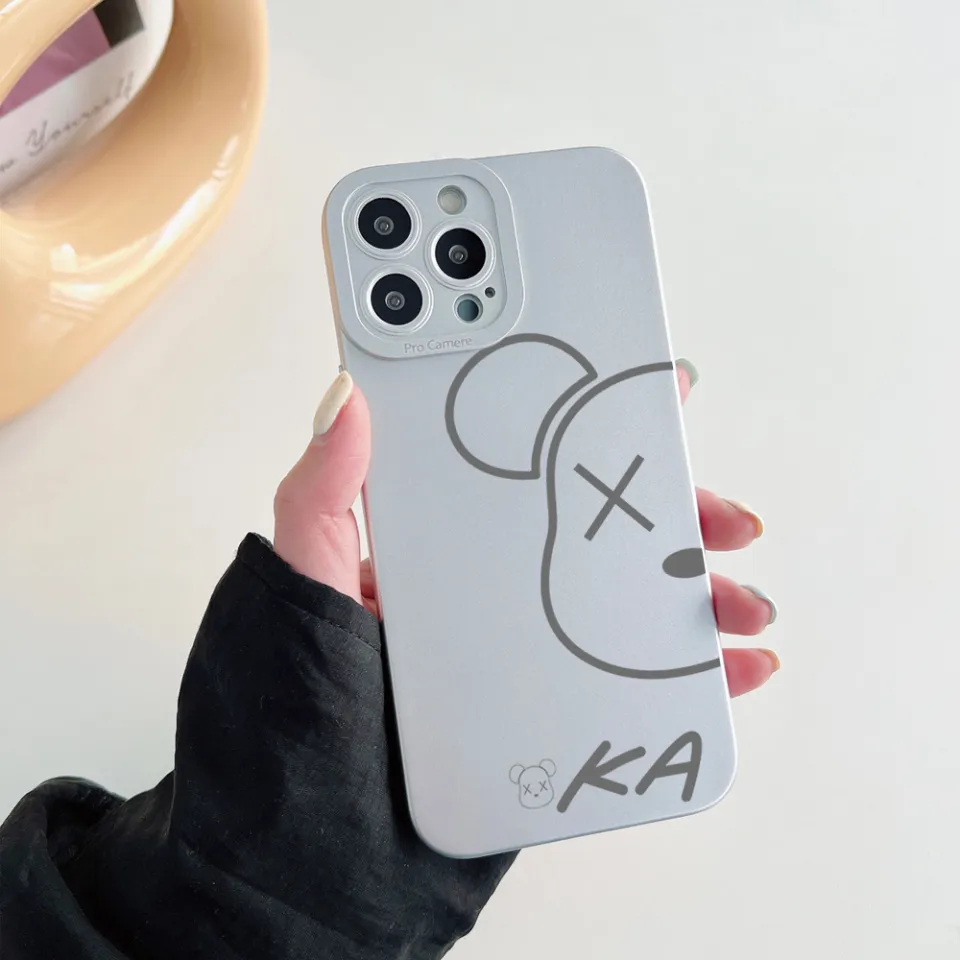 YYDS for iPhone 13 Mini Back Cover for KAWS Bear Electro Plating