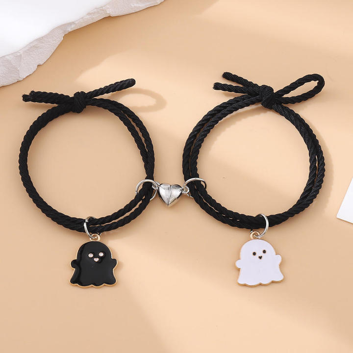 Candy%20Color%20Lovers%20Bracelets%20%202PCS/set%20Rope%20Chains%20Heart%20Charm%20Bracelets%20love%20magnet%20Ghost%20Charm%20Bangles%20for%20Anniversary%20Gifts%20Relationship%20Jewelry%20Casual%20Wear%20Valentine's%20Day%20Friends%20Accessory%20-%20Image%204