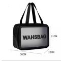 Waterproof Cosmetic Bag Makeup bag Transparent Storage Bath Bag Hand Printed Portable Wash Bag.