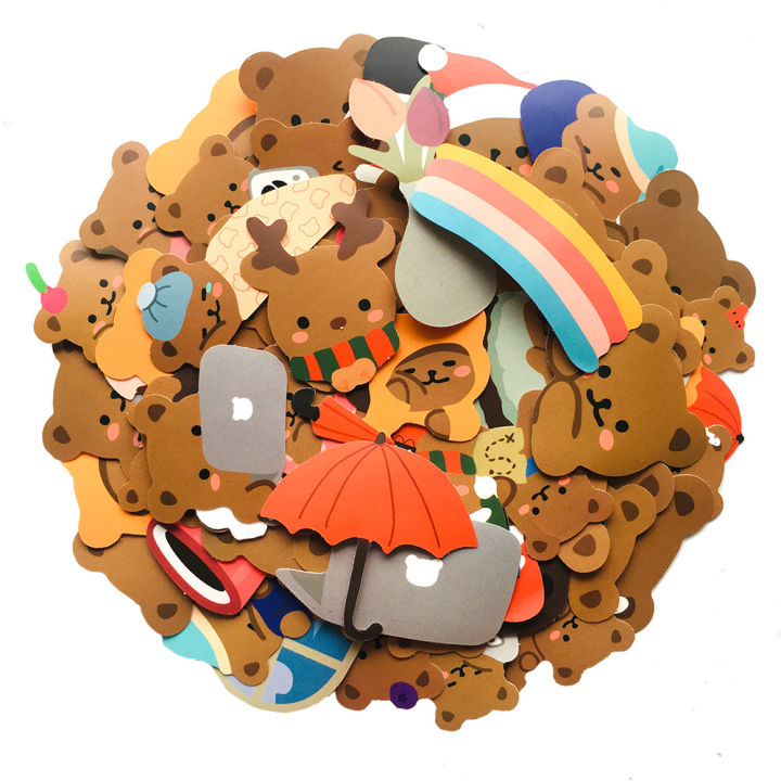 60Pcs/pack%20Cute%20Lazy%20Bear%20Stickers%20Scrapbooking%20Decorative%20Sticker%20Korean%20DIY%20Diary%20Album%20Stick%20Label%20Kawaii%20Stationery%20-%20Image%202