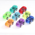 Transparent pullback car children's toys candy color mini car gift gacha stall two yuan store. 