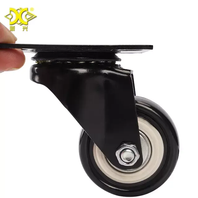 1%20Set%20(4%20Pis)%202%20Inch%20Heavy%20Duty%20Caster%20Wheels%20Polyurethane%20PU%20Rubber%20Swivel%20Casters%20With%20Top%20Plate%20&%20Strong%20Bearing%20Quite%20Mute%20Non%20Marking%20Locking%20System%20Casters%20Black%20Wheel%20-%20Image%205