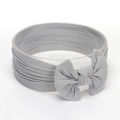 Baby Girl Headbands Lovely Bows Baby Headband Hair Accessories Newborn Infant Turban Elastic Hair Bands Solid Color Headwear.