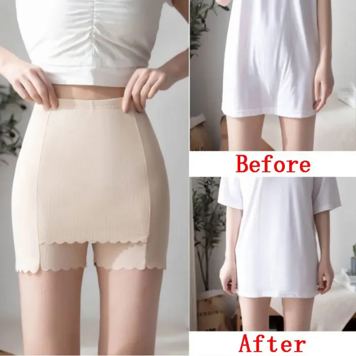 Seamless%20Safety%20Shorts%20Panty%20For%20Women%20High%20Waist%20Summer%20Breathable%20Ice%20Silk%20Underwear%20Anti%20Rubbing%20Under%20Skirt%20Boxers%20Female%20-%20Image%202