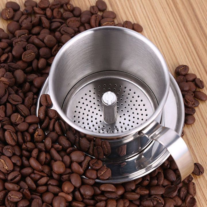 【New-store】 New Portable Mug Cup Drop Filter Stainless Steel Maker Infuser Vietnam Coffee