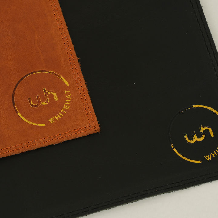 WhiteHat Nonslip Veg tanned leather Mousepad Gaming Mousepad for regular uses-Black