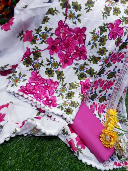 Unstitched Exclusive, Fashionable, Stylish and Comfortable,Three Piece [3 Piece], new dress collection for women, New Joypuri Ari Three Piece Set For Women