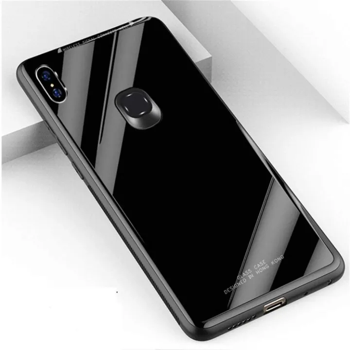 For Xiaomi Redmi Note 5 AI Dual Camera DESIGNED IN HONG KONG Scratchproof Tempered Glass Case Back Cover Casing