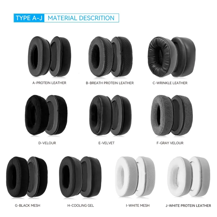 TOURFOUR%20Replacement%20Earpads%20for%20Pioneer%20DJ%20HRM-6%20Headphones%20Ear%20Cushion%20Cover%20Sleeve%20Earmuffs%20Headset%20Headband%20-%20Image%202