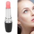 Lipstick Shape Massager Massage Tool Portable Black Lipstick Shape Vibration Face Massage Wand Facial Eye Relief Pain Tools. 