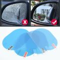 Vocoal 4pcs Anti Fog Film Anti Rain Car Mirror Film Rearview Mirror Protective Film Nano Waterproof Anti Glare Side Window Film - gold palace.