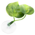 Betta Fish Leaf, Betta Leaf Hammock Lightweight Double Leaf Plastic with Suction Cup for 5-10L Water Tank. 