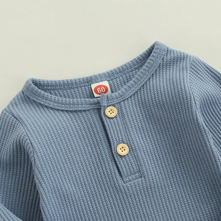 Baby%E2%80%99s%20Casual%20Long%20Sleeve%20Romper%20Fashion%20Solid%20Color%20Button%20Round%20Neck%20Triangle%20Jumpsuits%20-%20Image%206