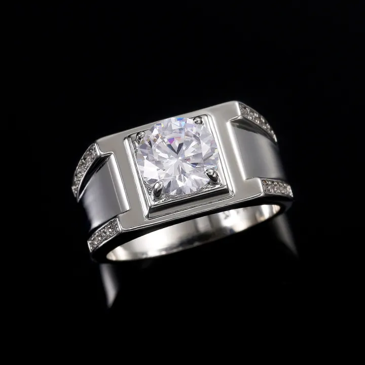Wedding%20Ring%20Ring%20Wedding%20Jewelry%20Men's%20Knot%20Luxury%20Men's%20Ring%20925%20Sterling%20Silver%208mm%20Lab%20Diamond%20Setcosplay%20-%20Image%205