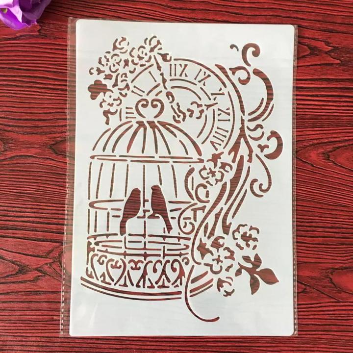 Stencil for Wall & Fashion Painting Template 10in by 8in.