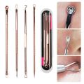 4 5 Pcs Stainless Steel Blackhead Remover Tool Kit Face Massage Whitehead Pimple Spot Comedone Acne Extractor Face Massager. 