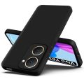 Vivo Y03/Y03T/Y18/Y18T/Y18i/Y18E Black Soft Liquid Silicone Flexible Case - Phone Back Cover.