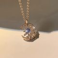 Exquisite Fashion Dream Star Sun Moon Moonlight Stone Necklace for Women Collar Chain Wedding Party Jewelry Gift Wholesale.