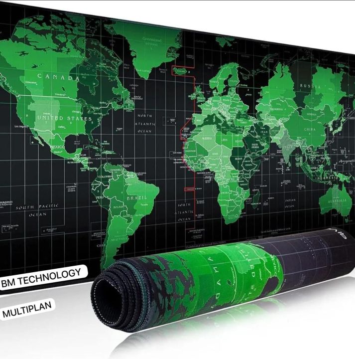 Gaming Mouse Pad Big Size 35 Inches - 16 Inches - Large Gaming Mouse Pad WORLD MAP MULTI COLOR