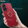 Phone case For OPPO A60 Back cover Soft Case Luxury Carbon Crocodile Pattern Leather Car Navigation Holder Ring Cover For OPPO A60 Cover cases. 