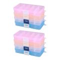 Pack of 4Pcs Plastic Jewelry Box Organizer Storage Container.