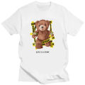 Cute Teddy Bear Print Shirt Short Sleeve O Neck Loose Tshirt Women Summer T shirt Men and Women Streetwear Cartoon Fashion Tee.