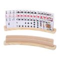 2set Curved Wooden Playing Cards Holder Tray Rack. 