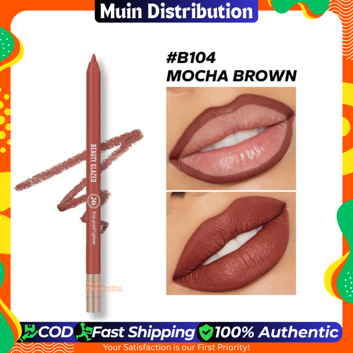 〽️ Beauty Glazed Waterproof & Long Lasting Lip Liner - #B104 (Mocha Brown)